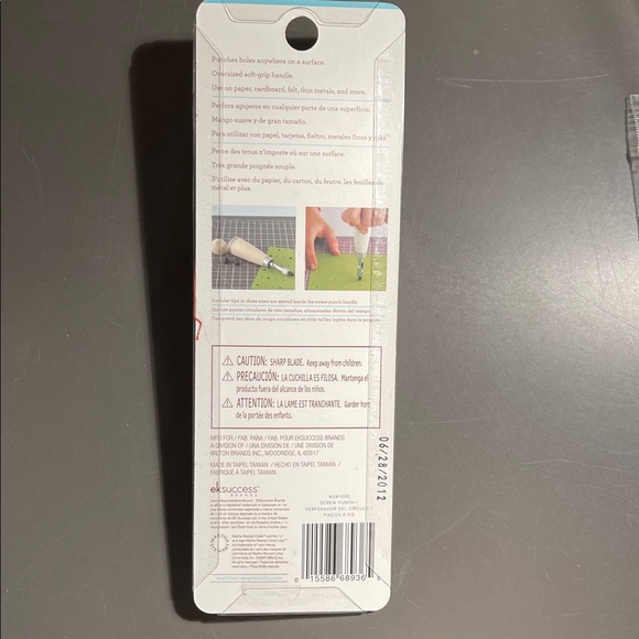 NEW Martha Stewart Crafts Screw Punch Tool Paper Cardboard Felt Metal Hole Maker - Picture 2 of 2